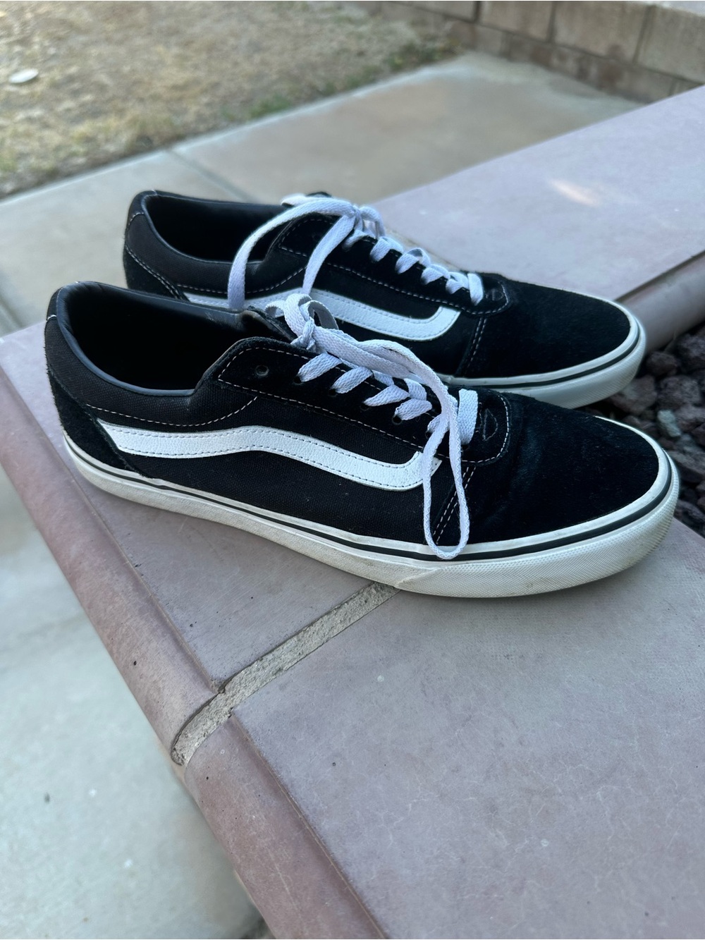 Vans Black & White Old Skool Low-Top Skate Sneakers